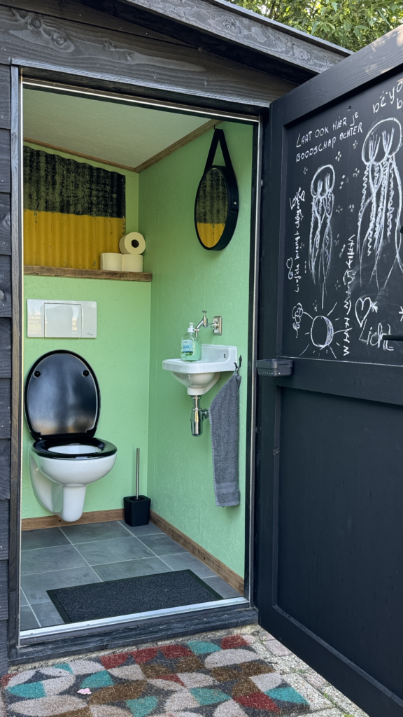 Toilet naast de Yurt